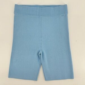 Zara Baby Powder Blue Knit High Waisted Biker Shorts